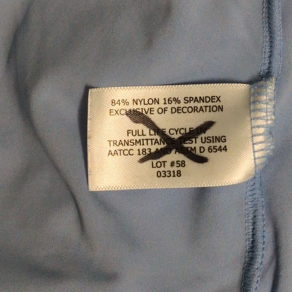 Coolibar Seacoast Swim Cover Up Dress Blue Tunic Long Sleeve Hooded Size M Size M - Image 4