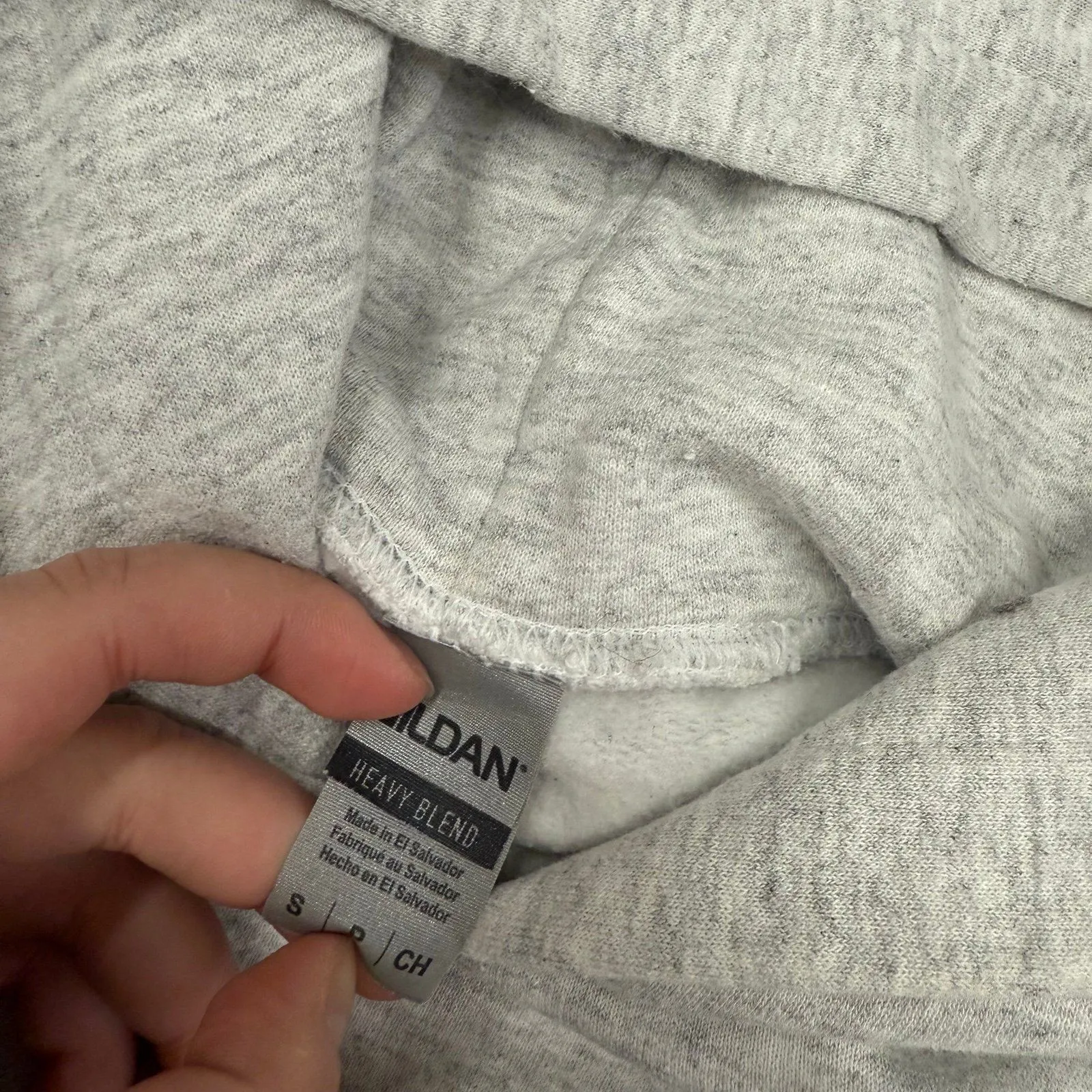 Gildan heavy blend light gray hoodie - Image 4