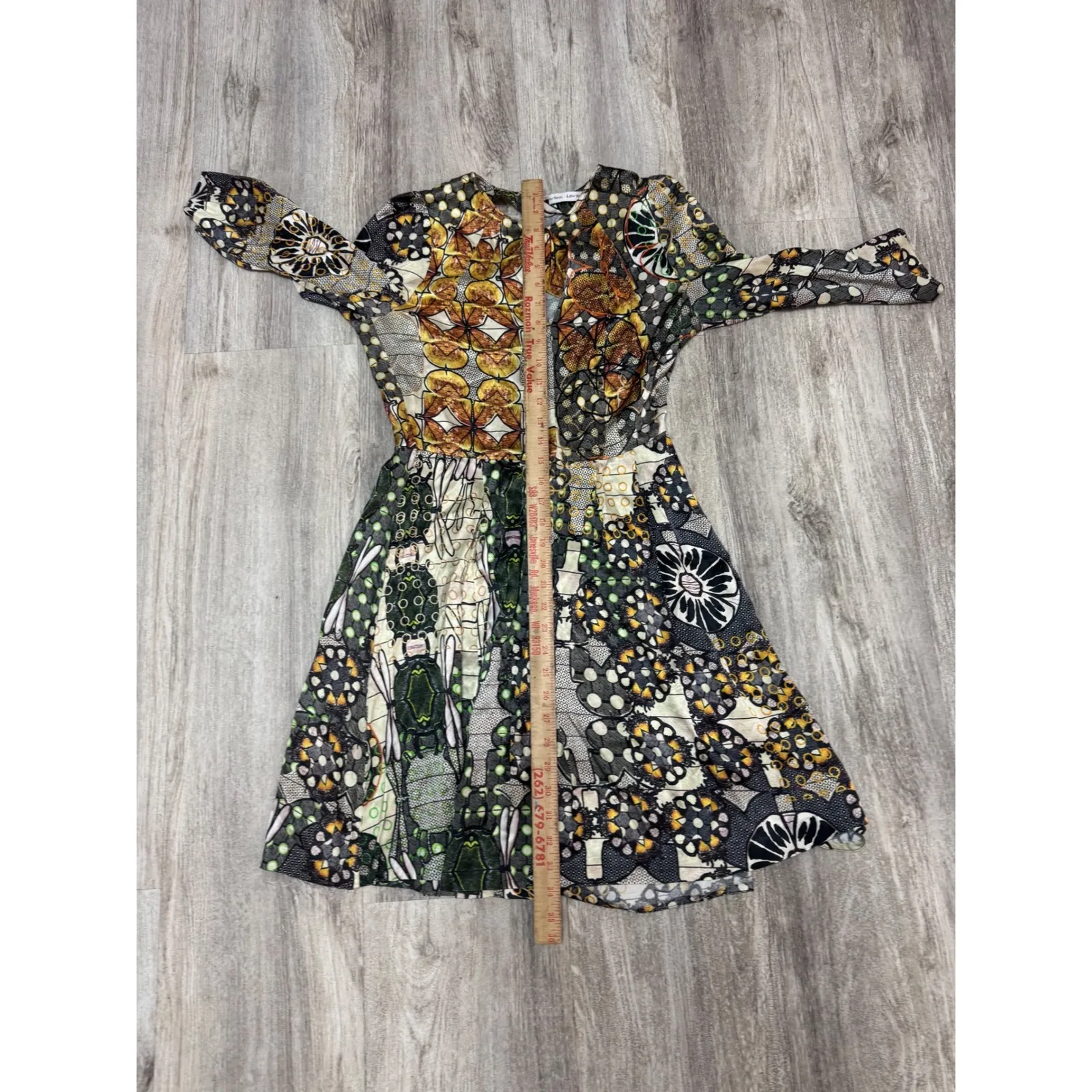 & Other Stories Dress Size 8‎ Tie Neck Unique Floral Print - Image 10