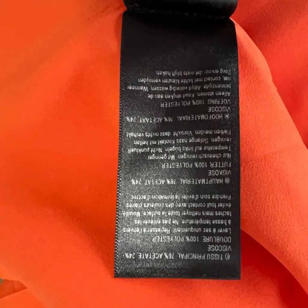 L.K. Bennett Trista Vermillion Orange Wrap Midi Dress Sleeveless US 8 - Image 8