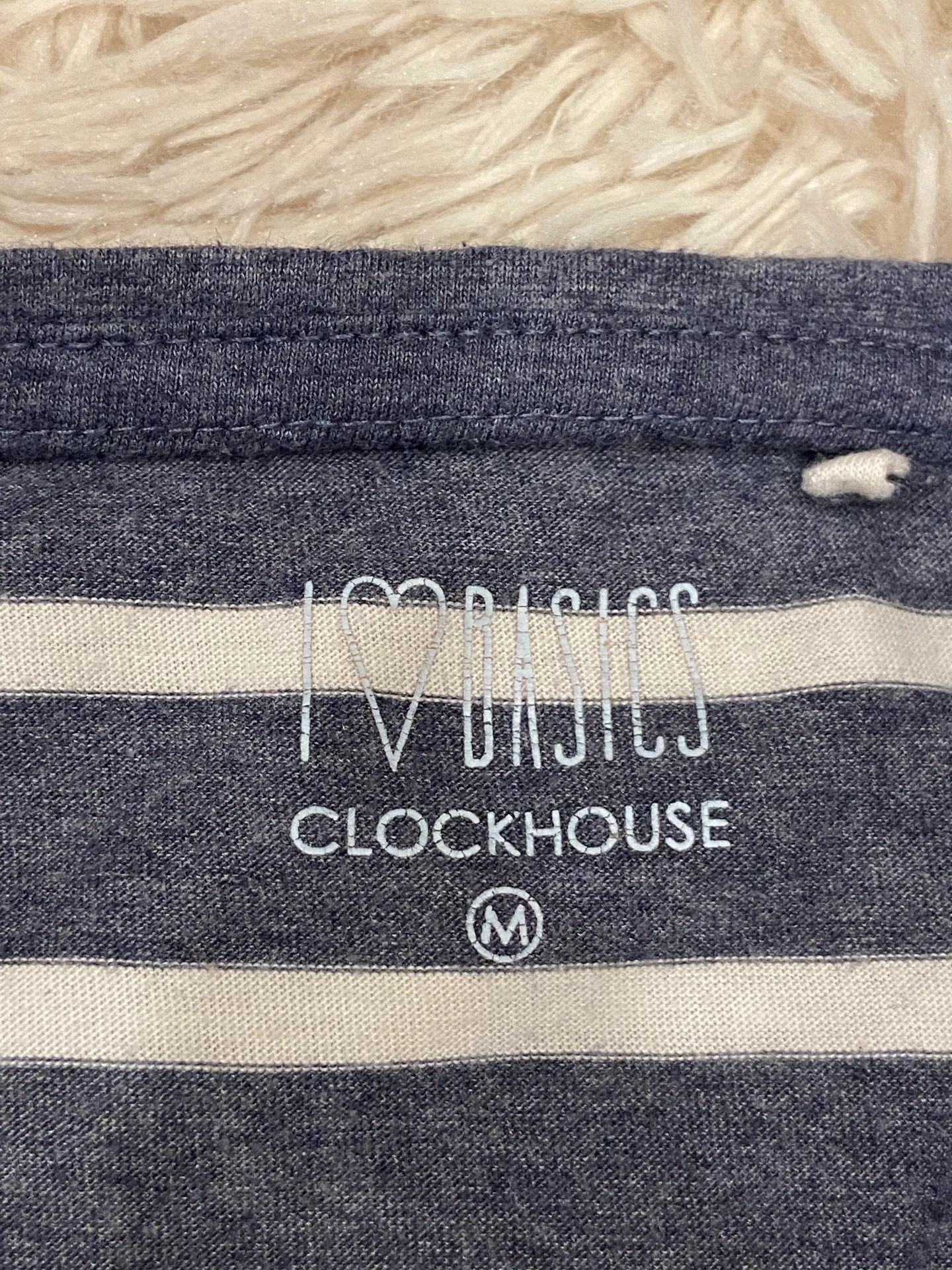 Blue And White Striped Top Size M - Image 5