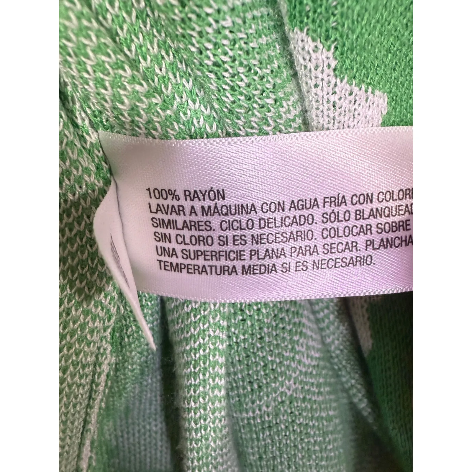 Diane Von Furstenberg NEW Green Ginkgo Leaf Print Wrap Sweater Dress Midi Size M - Image 5