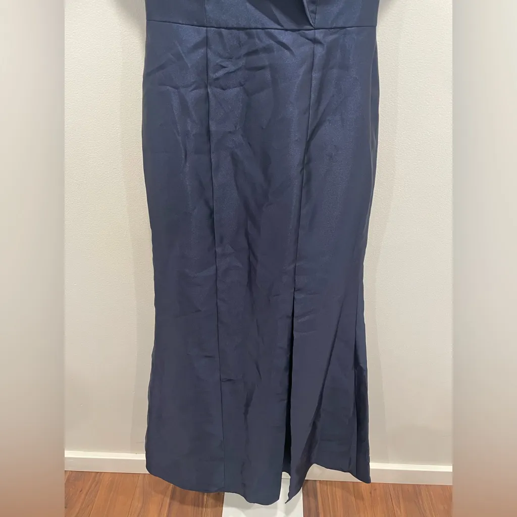 Alfred Sung Off-The-Shoulder Cuff Trumpet Gown With Front Slit Size 0 - Image 5