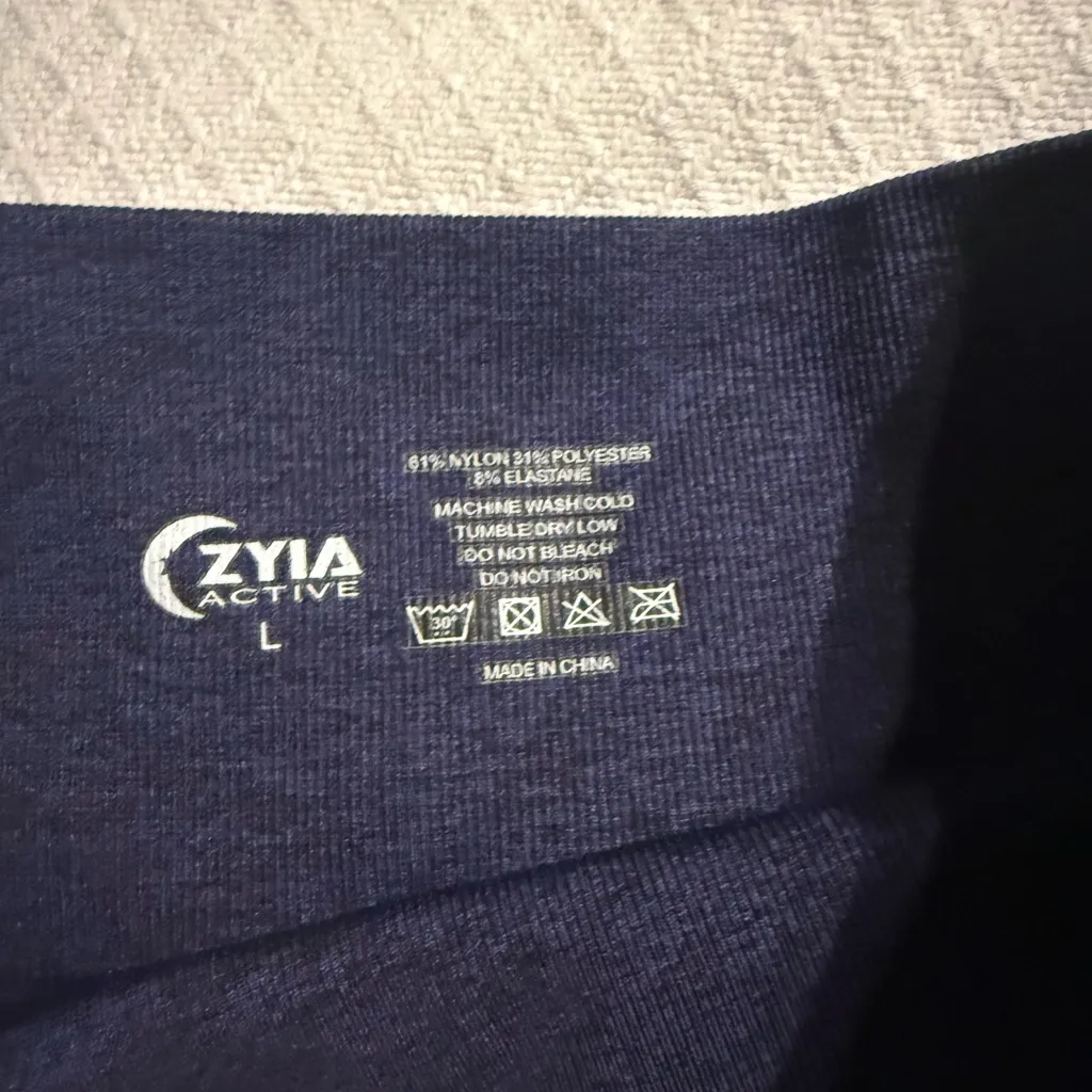 ZYIA- Women's Navy Blue High-Waist Shorts - Image 2