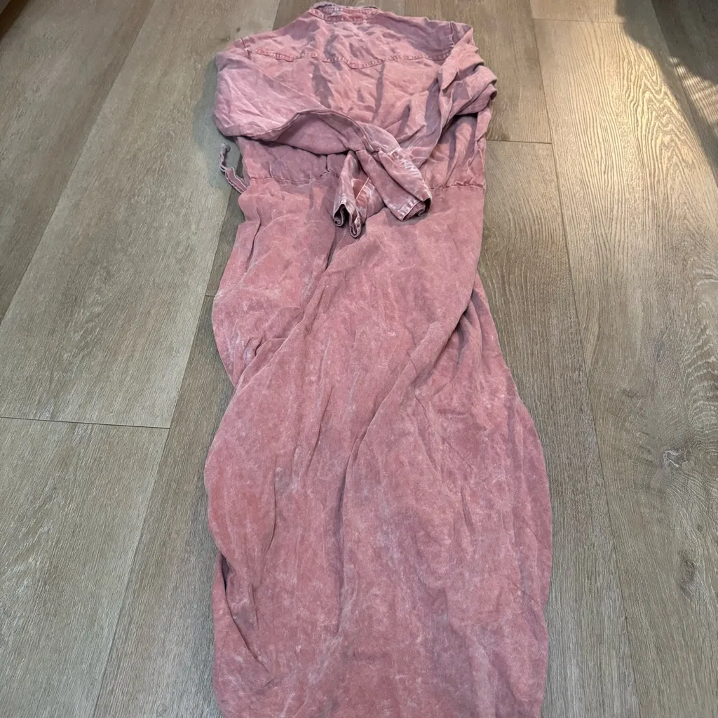 Young Fabulous & Broke Pink Button-Up Dress - Image 6