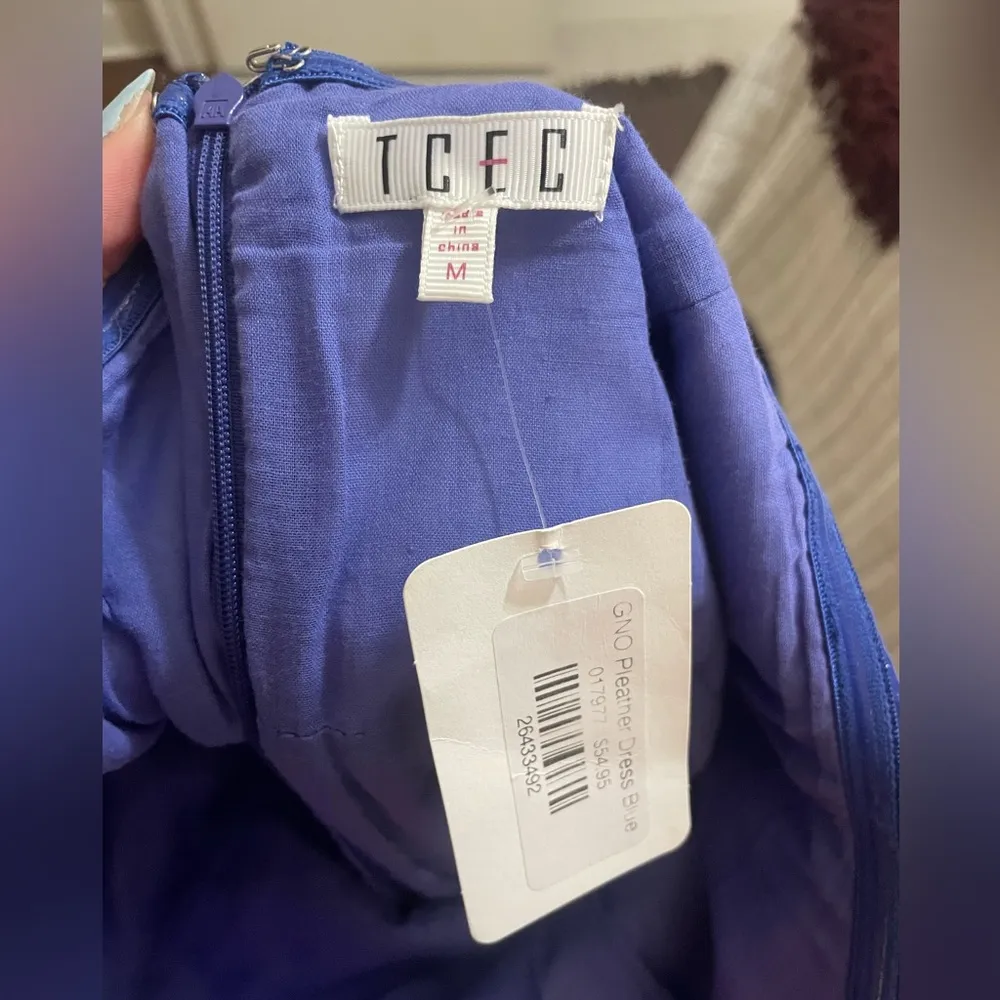 Blue Leather Dress - Image 3