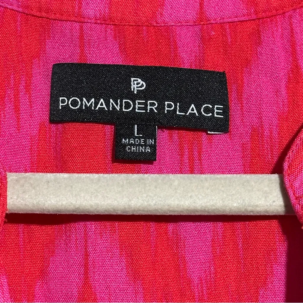 Pomander Place Hot Pink Ikat Kenzo Dress Size L Size L - Image 6