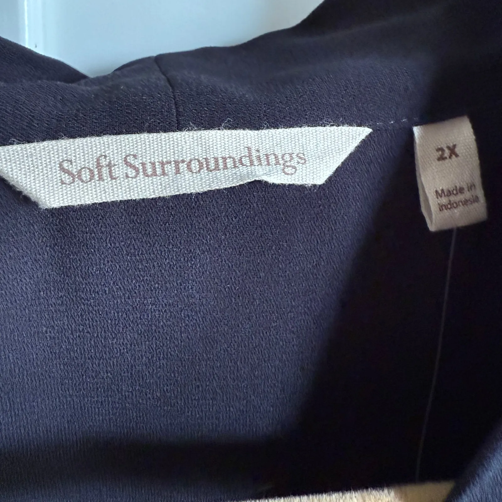 Soft‎ Surroundings Akira Blouse Black Womens 2X NEW NWT Long Sleeve Draped - Image 9