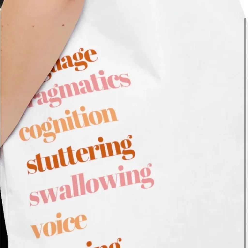 Speech Language Pathology (SLP) Large Tote Bag NWOT White - Image 2