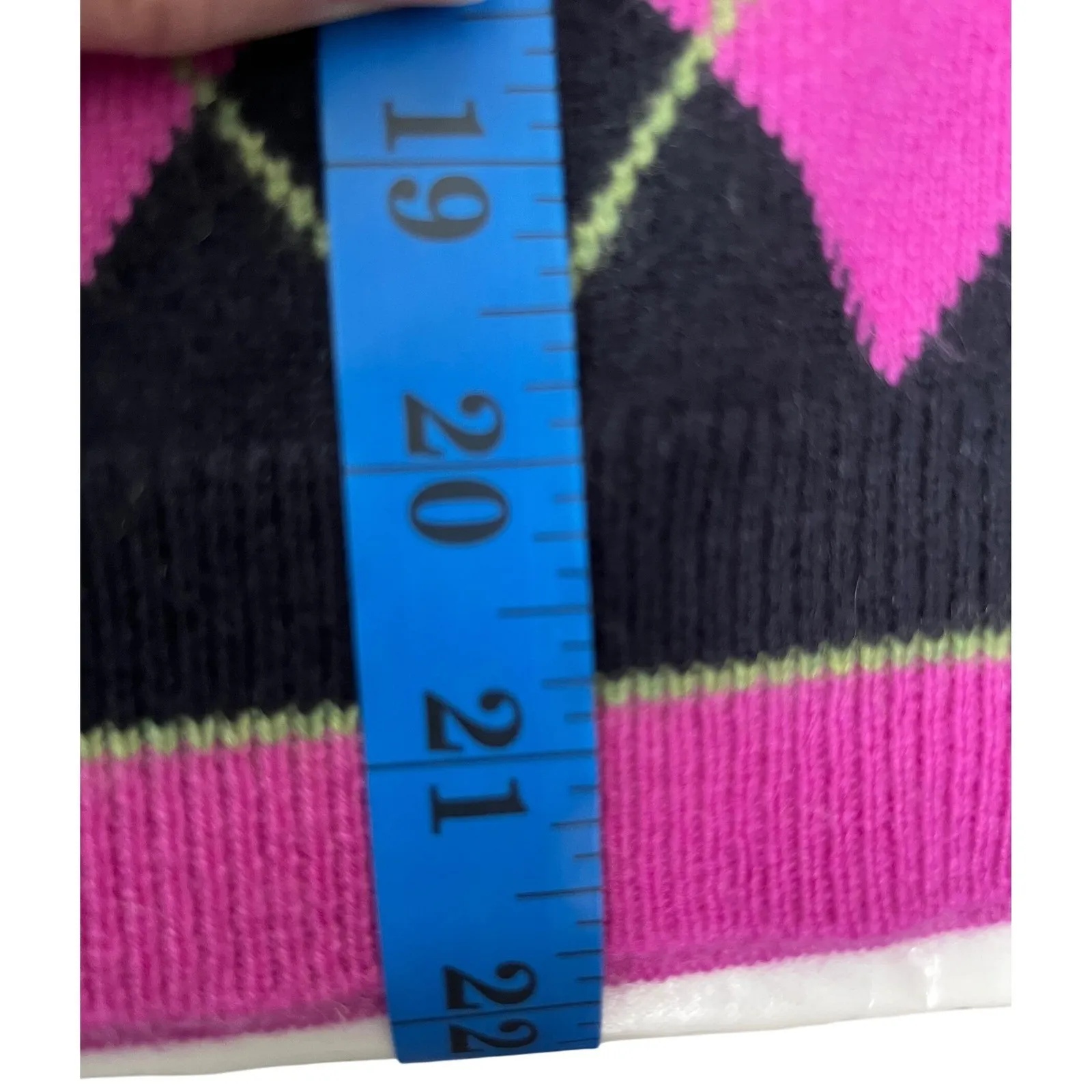 Talbots Cashmere Argyle Sweater Pink Black Preppy Y2K‎ Academia - Image 8