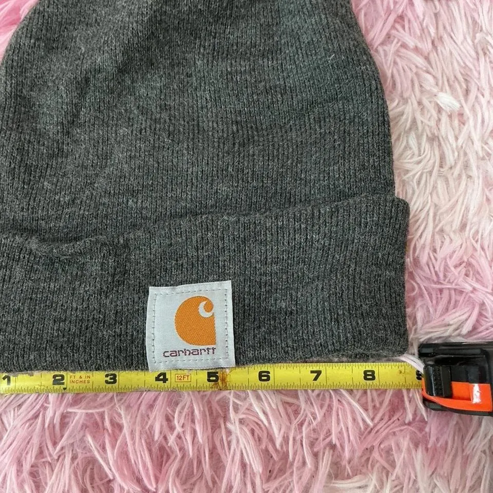 Carhartt Beanie Hat Knit Cap Warm Winter Cuffed Hat‎ Gray - Image 3