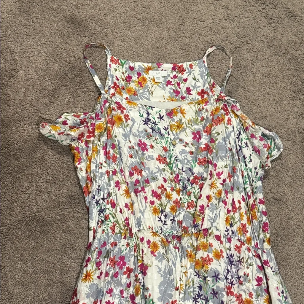 J. Jill Multicolor Floral Dress SIZE MP - Image 2