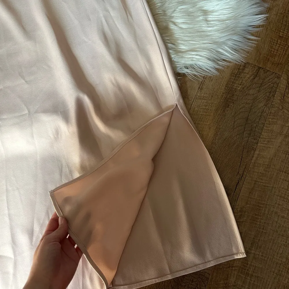 SACHIN + BABI Cali Satin Cowl Neck Dress In Champagne - Image 4