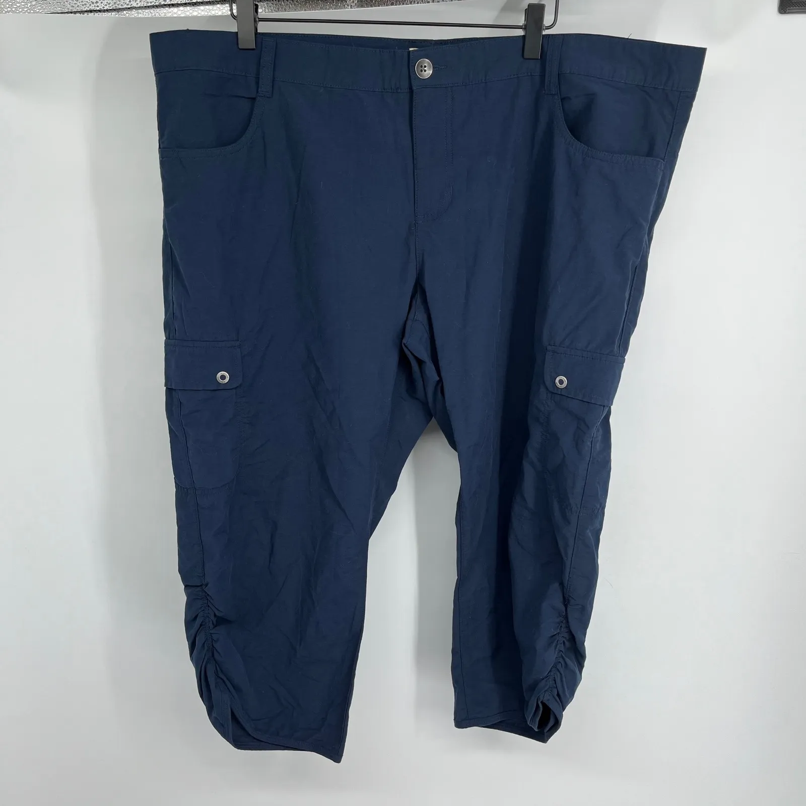 Woolrich Womens Capri Cargo Pants Lot Drawstring Hem Blue Gray Size 14 - Image 6