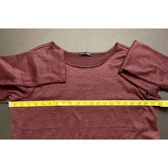 Mind‎ Code Women’s Maroon Pullover Sweater L EUC - Image 5