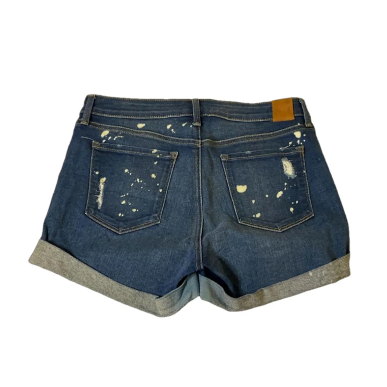 Y2K Distressed Cuffed Denim Shorts Blue LEVEL 99 Size 28 - Image 5