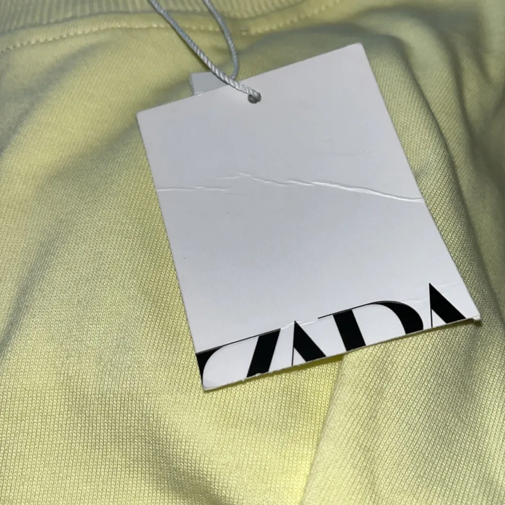 NWT ZARA LIME GREEN RELAXED FIT CROPPED TOP LARGE - Image 9