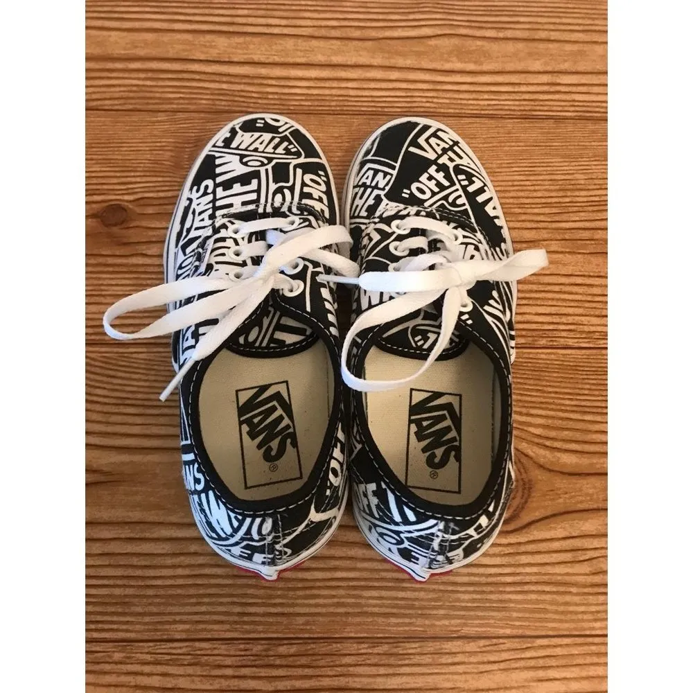 Vans With off the wall print white and black shoes unisex - Image 4