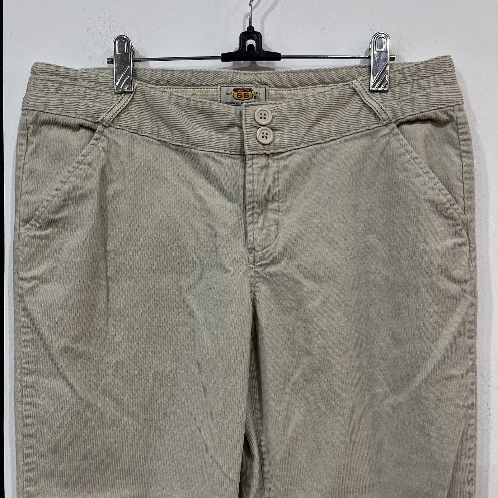 Route 66 Women’s Tan Corduroy Pants Size 8 Trousers Cotton - Image 2