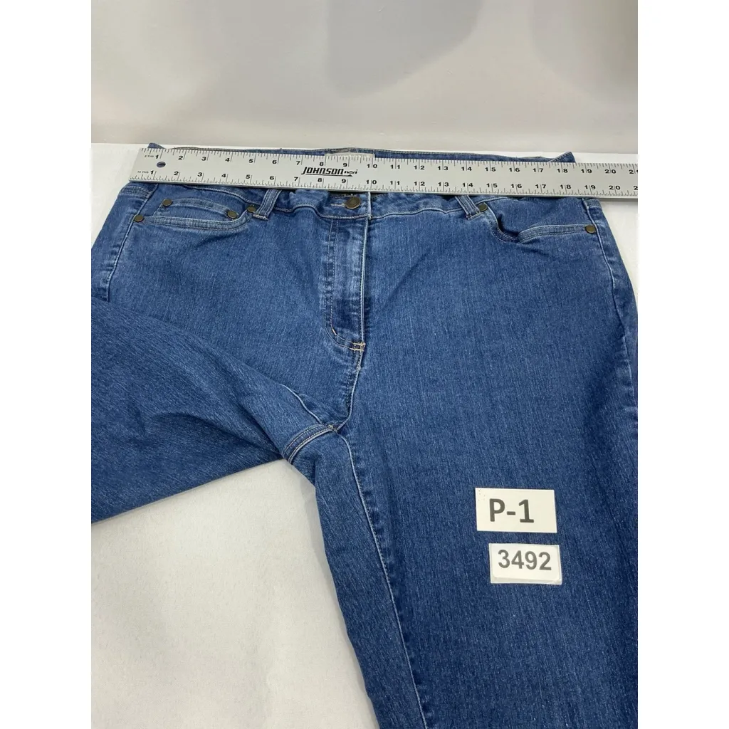 Womans Woman Within Size 18w Straight Blue Jeans - Image 6
