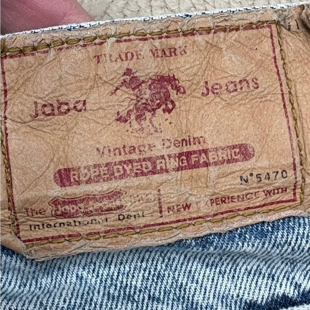 Vintage Jaba Jeans Y2K Distressed Straight Leg Light Wash Low Rise Flare Jeans Blue Size 26 - Image 4