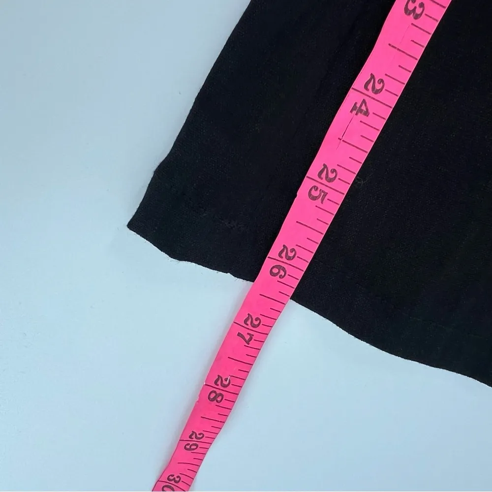 Emerson Fry black trumpet linen crop flare pants black sz 8 - Image 4