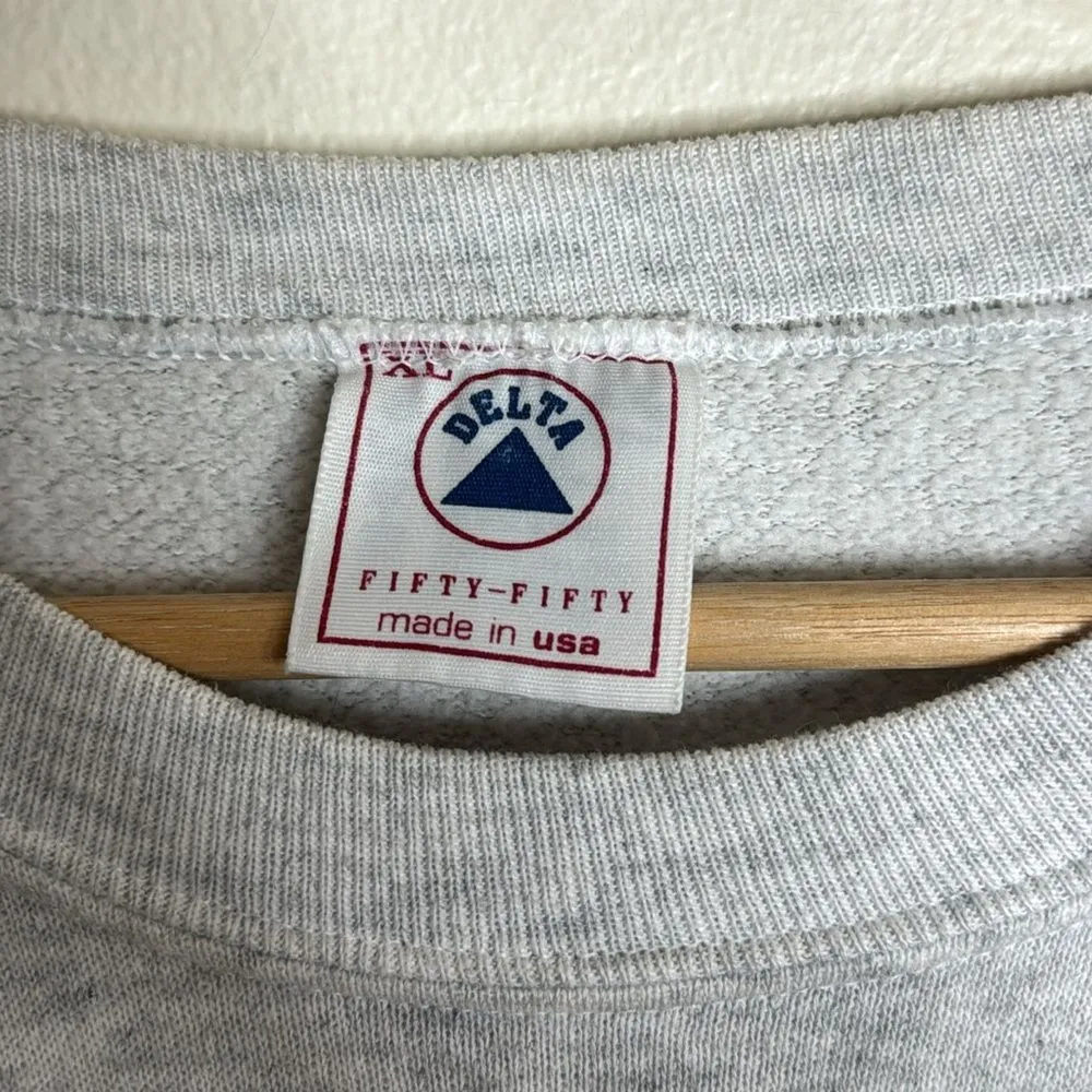 Vintage delta Ohio state 90s Tom and Jerry pullover crew neck sweatshirt size XL - Image 7