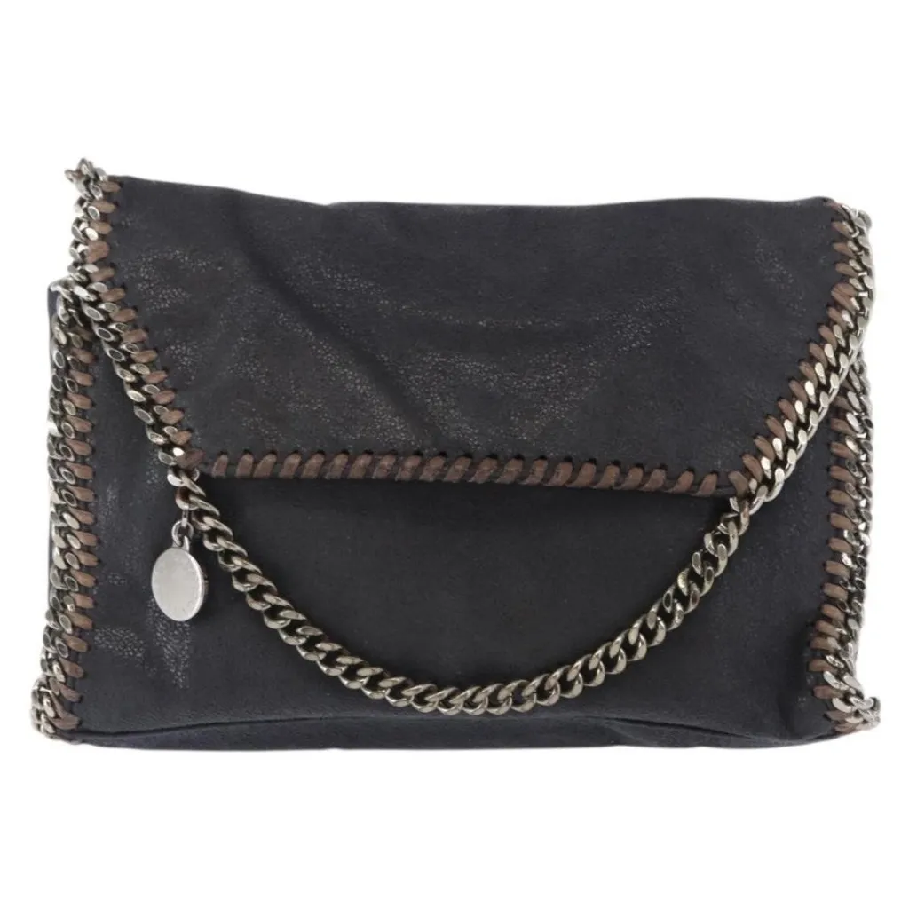 Chain Falabella Bag polyester Navy Silver 364519 Authentic - Image 7
