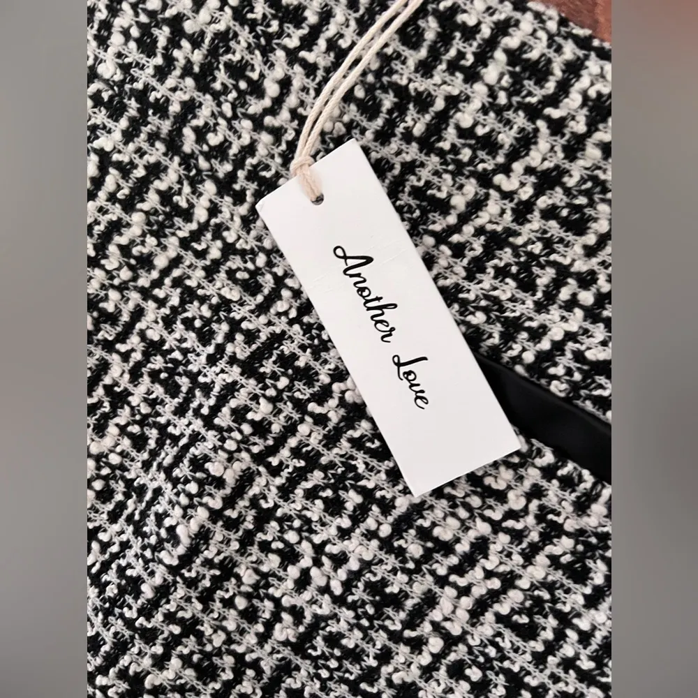 Another Love Janel Tweed Mixed Bomber Jacket - Image 7