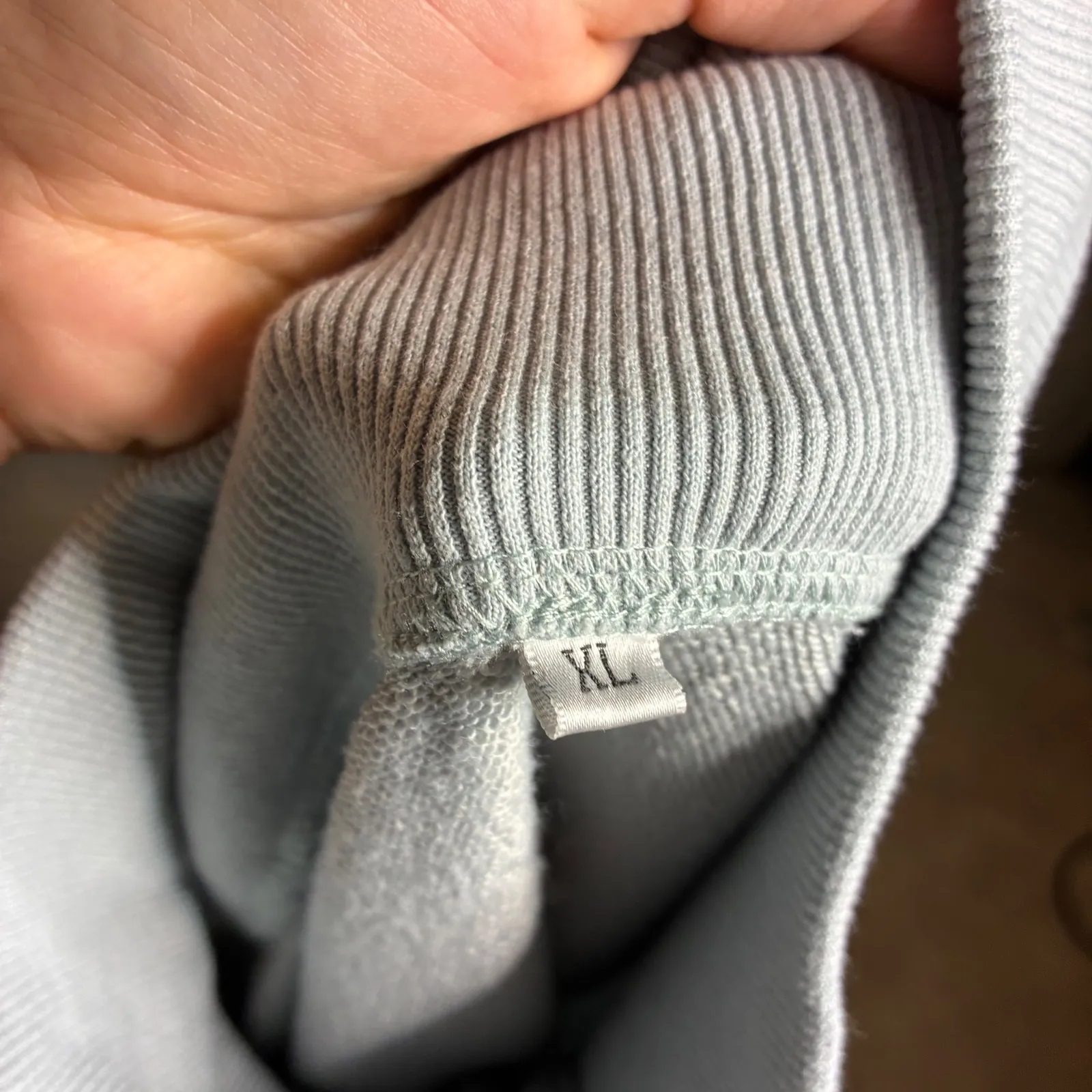 Womens Pullover Sweatshirt Mock Neck Button‎ Up Cozy Casual XL - Image 4