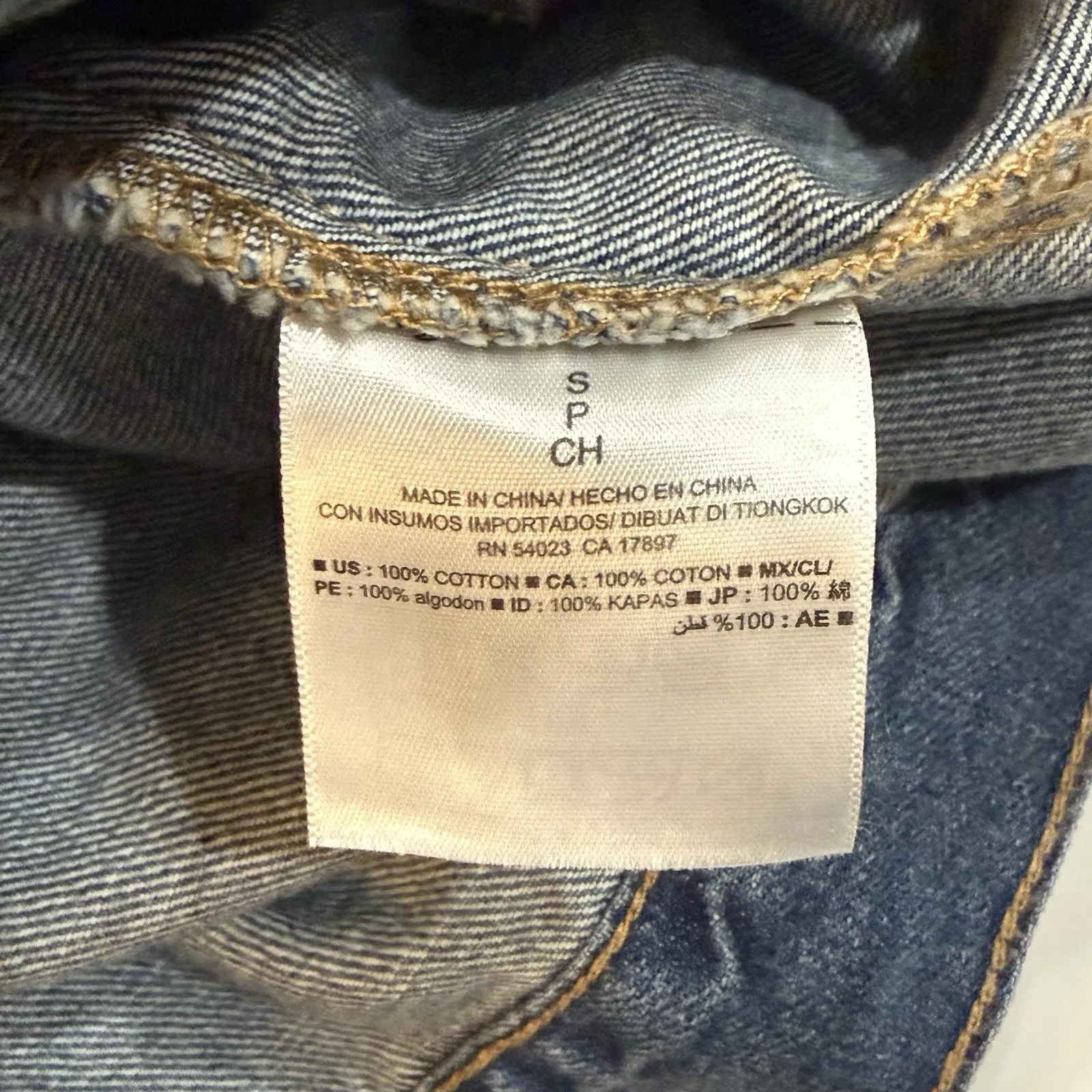 New Old Navy Trucker Crop Denim Jean Jacket Women S 4 6 Classic Long Sleeve - Image 7