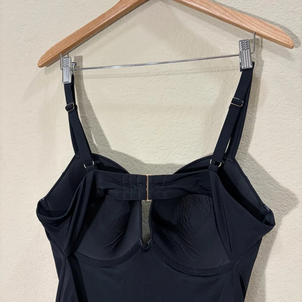 Victoria Secret One Piece Swim XL Black Cutout Back  Padded Underwire Vacay - Image 6