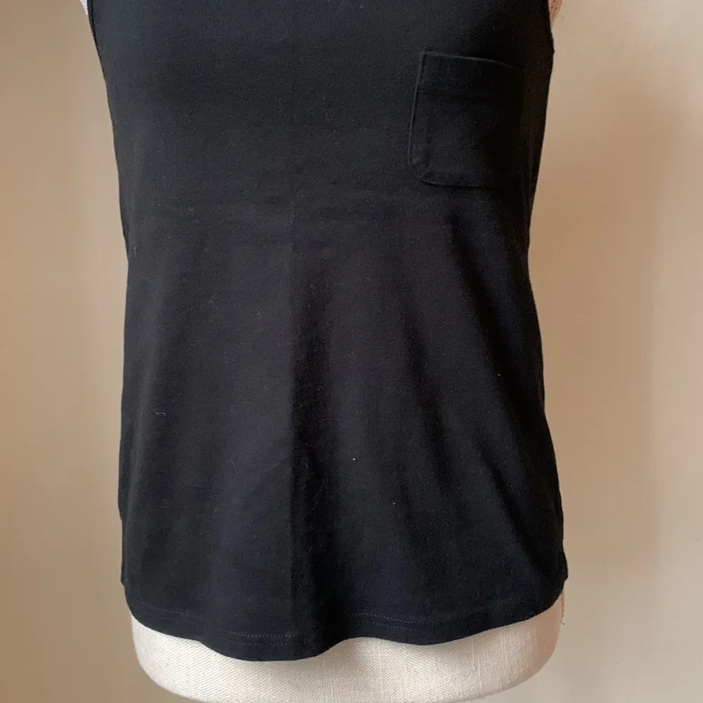 NEWPORT NEWS Basic Black Tiny Pocket Tank Top - Image 9