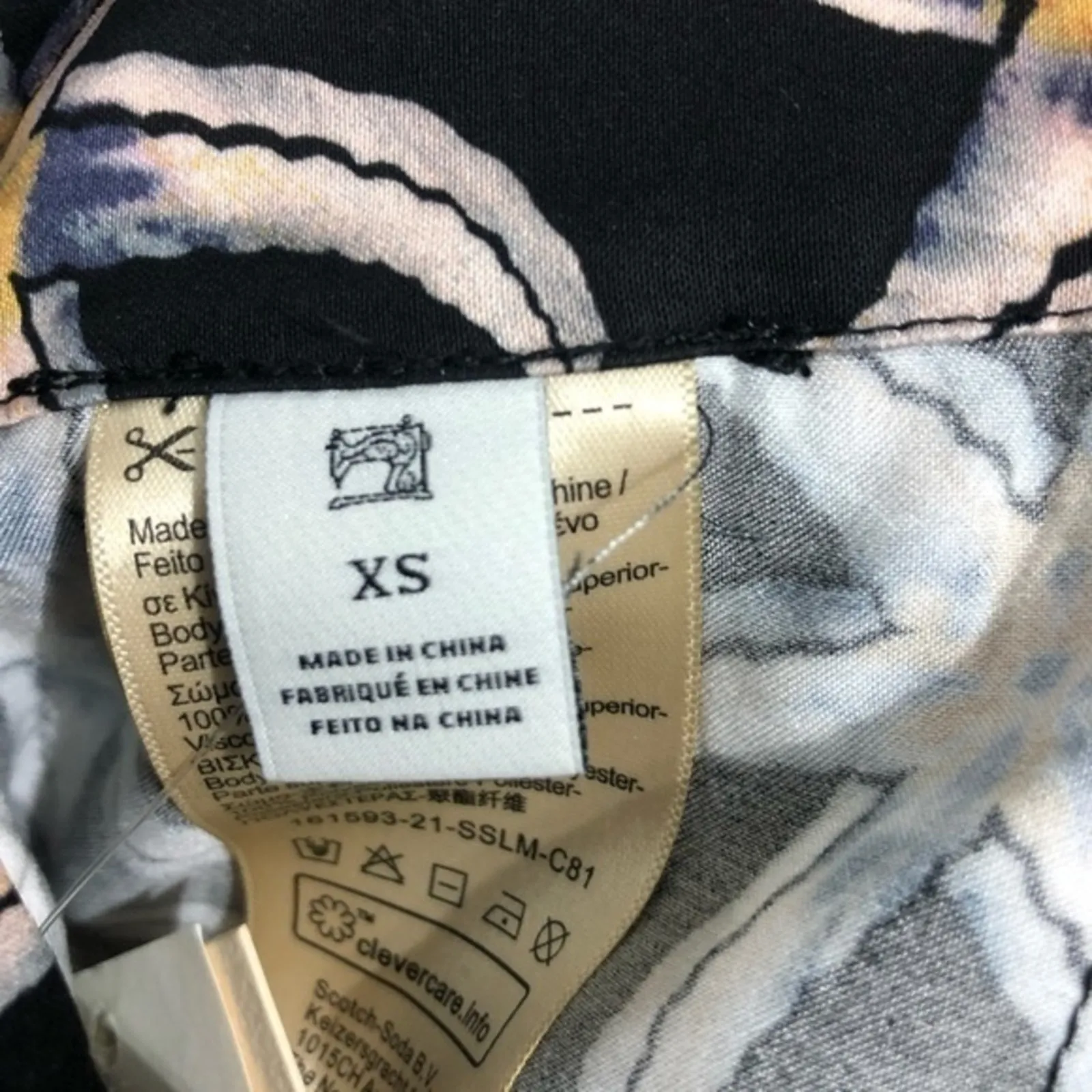 Scotch & Soda Black Starfish Sun Ray Printed Belted Shorts XS NWT - Image 10