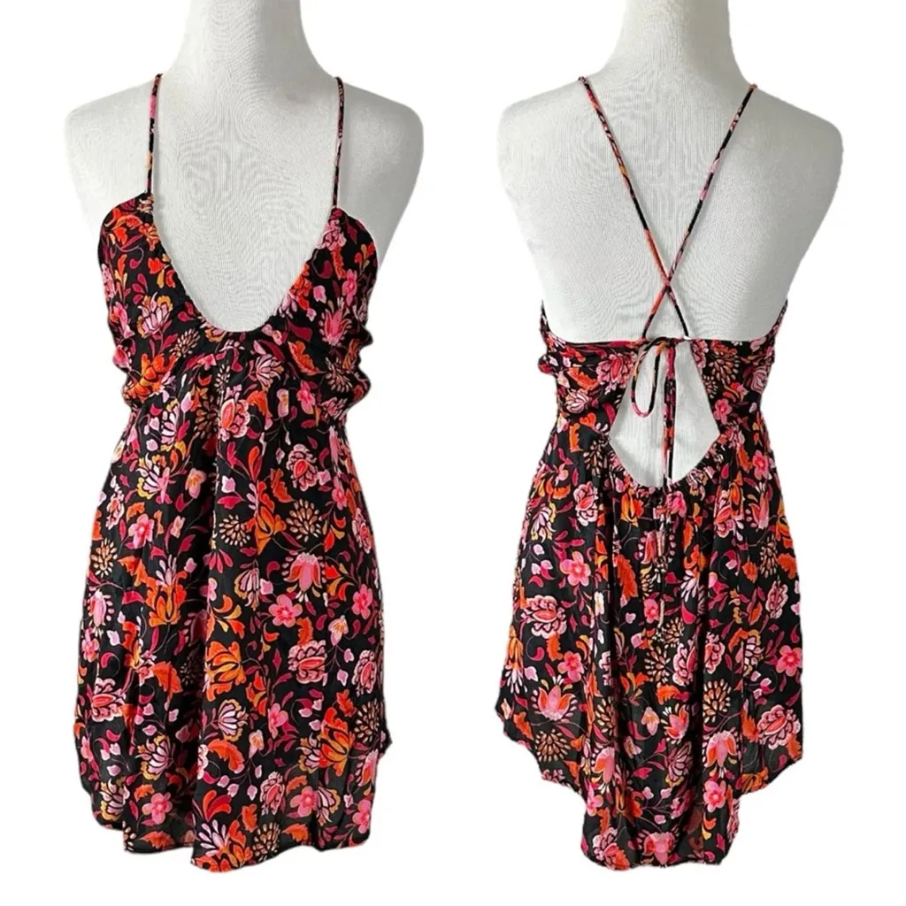 Free People Pixie Printed Floral Mini Dress - Image 3
