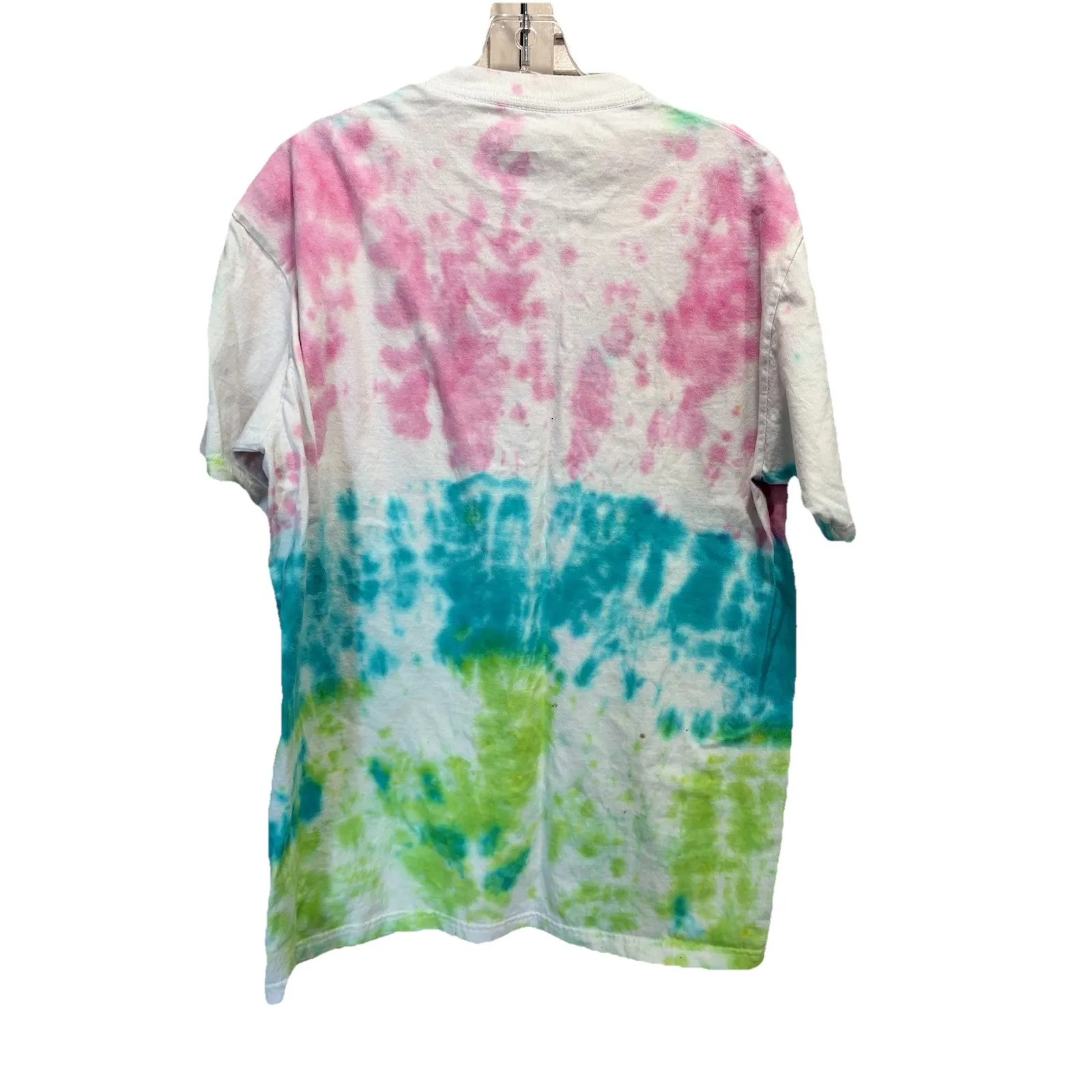 Kirkland‎ Tie Dye White/Pink Short Sleeve T-shirt Size Large Cotton Crew Neck - Image 4
