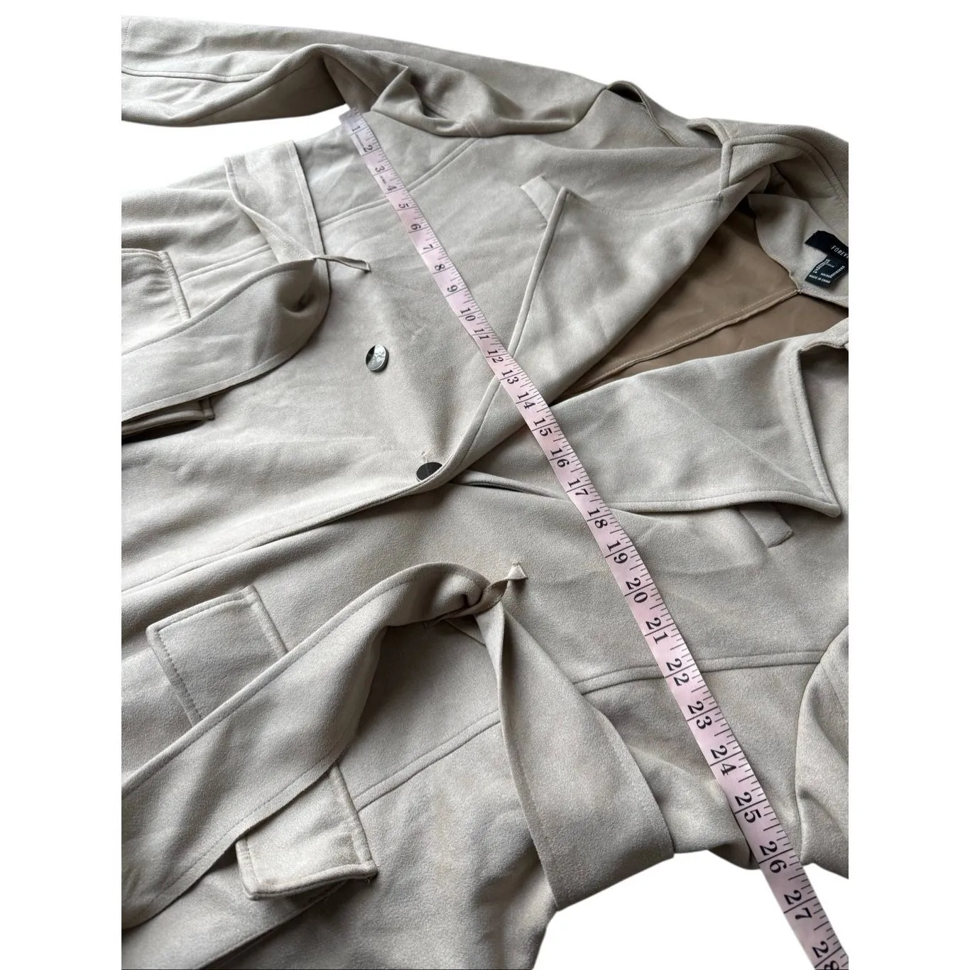 Forever 21  Oversized Faux Suede Duster Trench Coat - Image 9