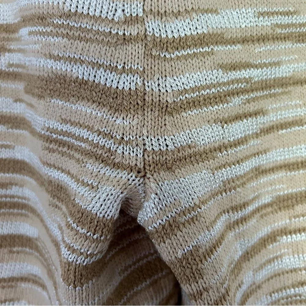 Veronica Beard Len Space-Dyed Knit Pants in Camel Multicolor Size Medium - Image 5