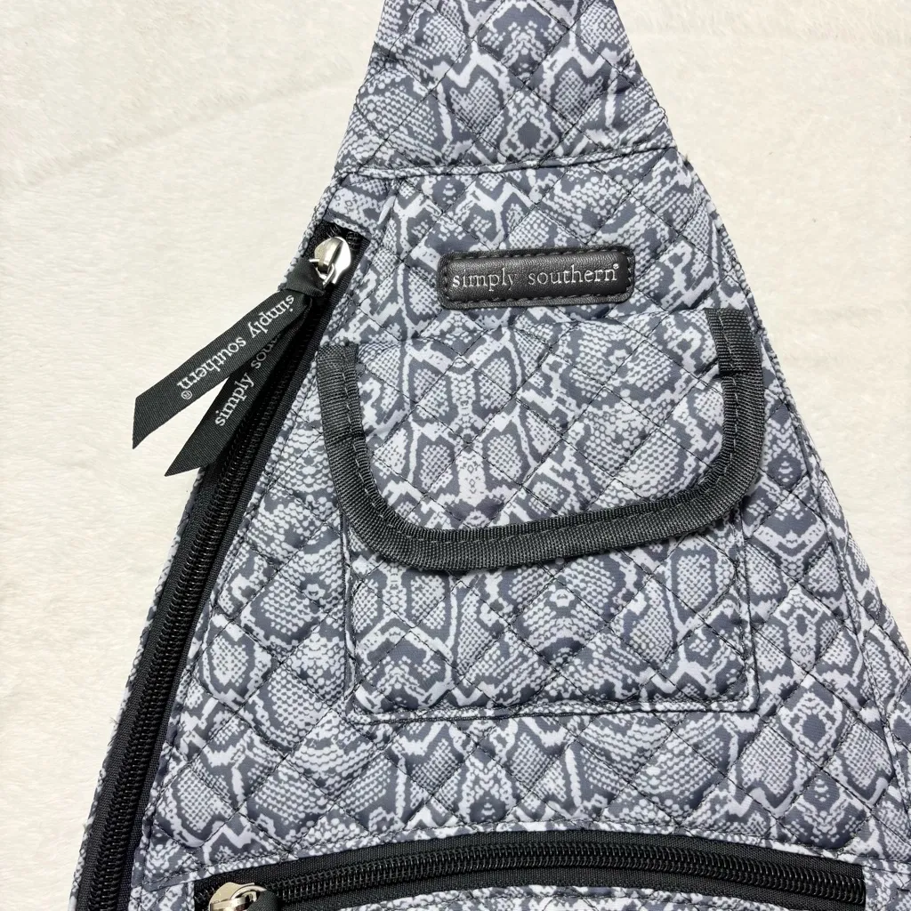 Simply Southern Snake Print Gray Belt‎ crossbody  Bag - Image 2