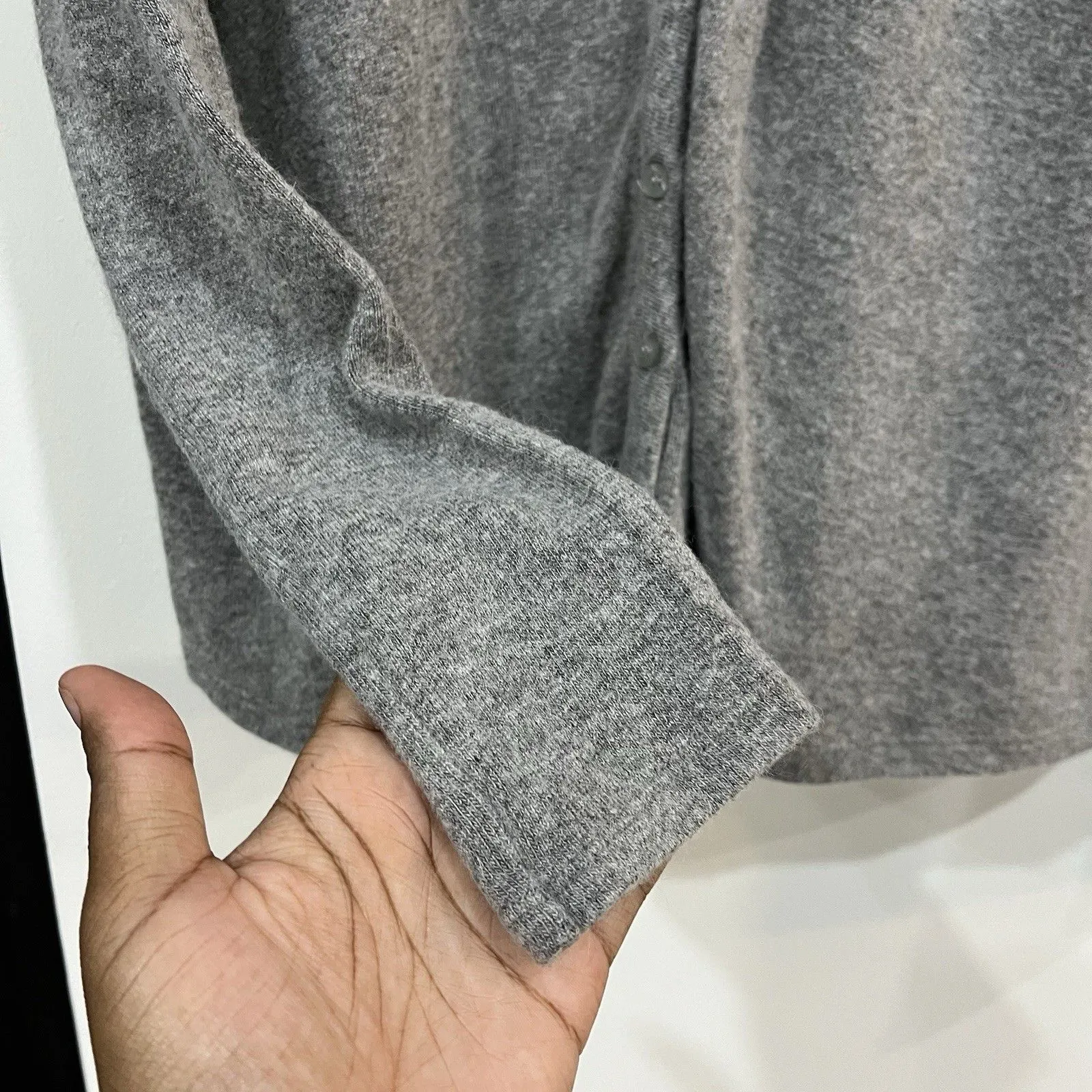 Brandy Melville Gray Wool Blend Button Cardigan One Size Preppy Twee Academia - Image 4