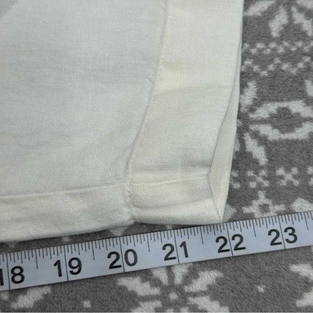 NWT J. Jill Linen Slim Crops Purejill White w/ Pockets 022954 Size‎ 3X - Image 9