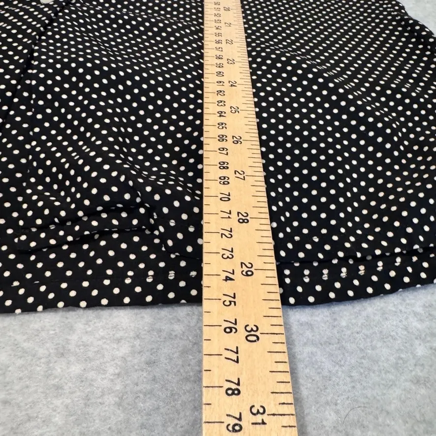 Vintage Saks Fifth Avenue Polka Dot Button Up Shirt Womens Medium Black White - Image 12