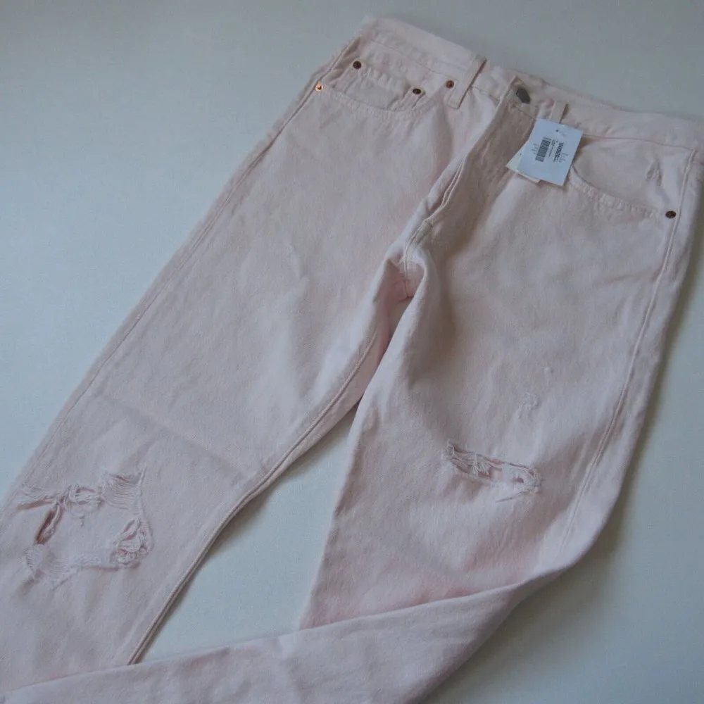 NWT Levi's 501 Skinny in Summer Charm Pink Heavyweight Rigid Crop Jeans 31 - Image 3