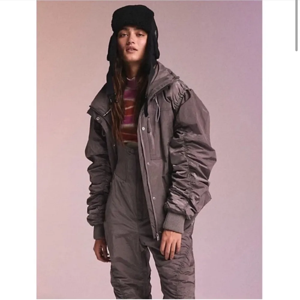 NWT Free People Lift Love Jacket Coat Gray Belted Snow Size Large L - Image 7