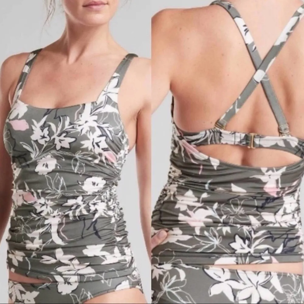 ATHLETA Aqualuxe Wildflower Bra Sized Tankini Top - Image 10