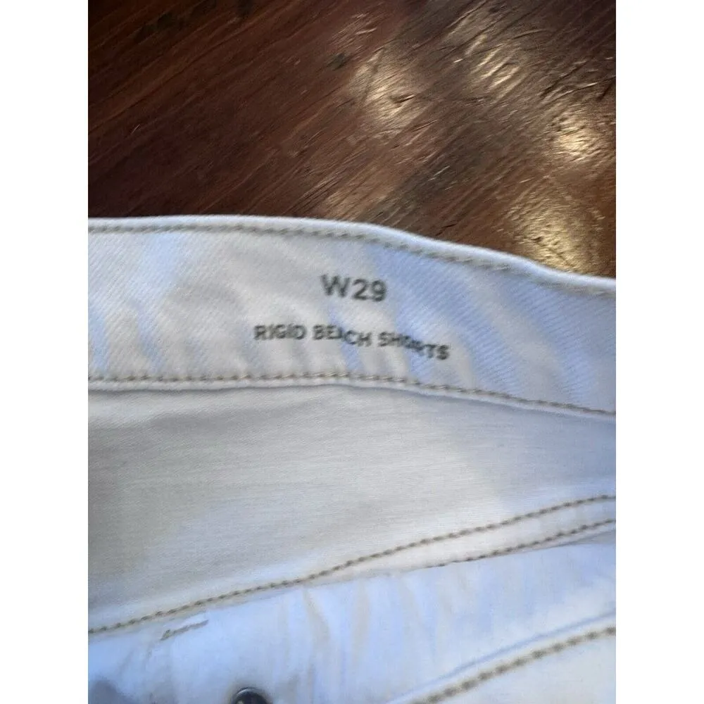 Boden Rigid Beach Shorts Ecru/white Denim Cut Off Shorts Womens NWT Size 29 White - Image 3