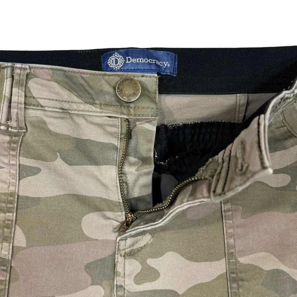 Democracy SZ 10 “Ab”solution Jeans Stretch Camo Cargo Pockets Mid-Rise ZIp-Fly - Image 3