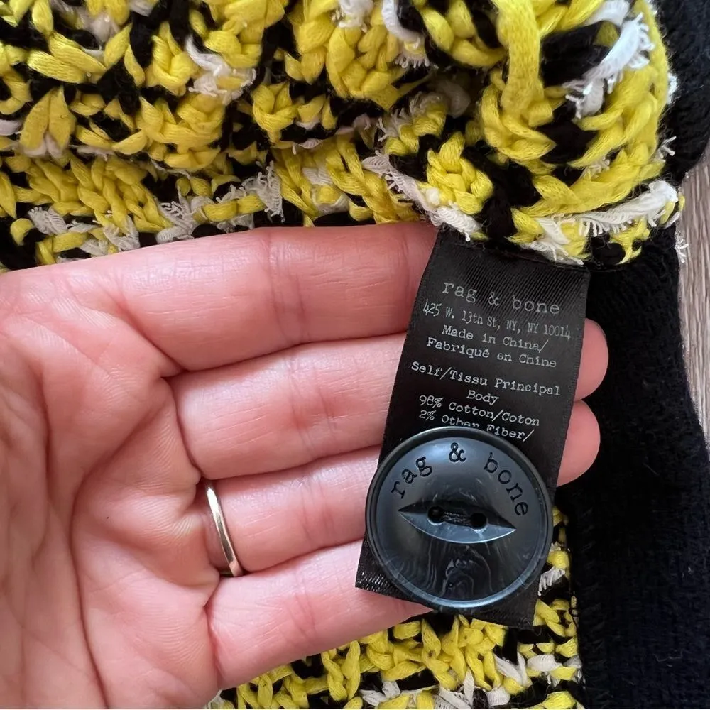 Rag & bone yellow viola knit‎ cardigan sweater women’s size xs - Image 7