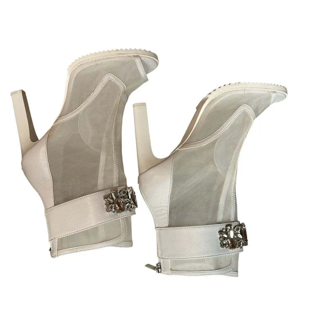 Karl Lagerfeld Paris Blayze Peep Toe Mesh Stiletto Heel Ankle Bootie Size 9.5M - Image 13