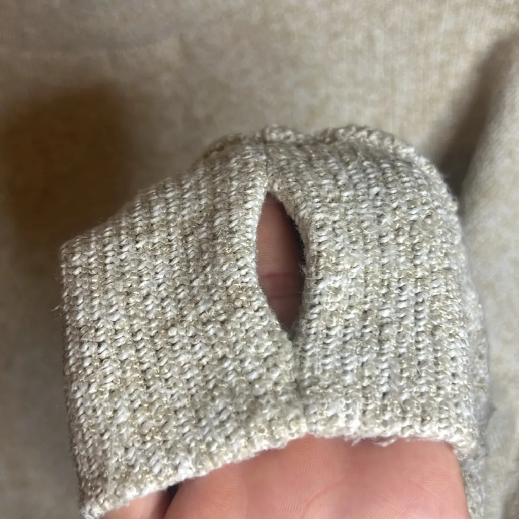 Offline Aerie Mockneck Snowday Oat Tan Cream Yoga Sweatshirt Crop Oversize XS-M - Image 7